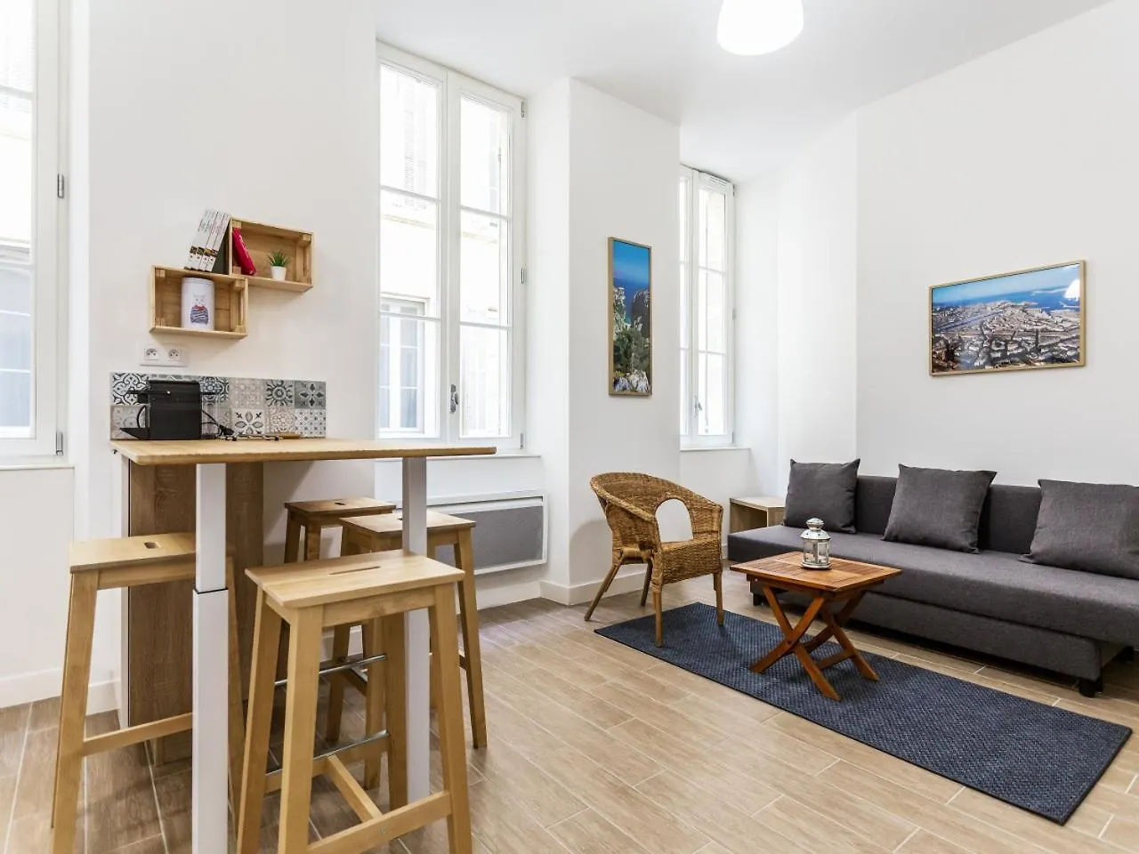 Апартаменты L'Escapade Marseillaise T2 Moderne Avec Cuisine Equipee Et A 5 Min Du Vieux-Port Марсель
